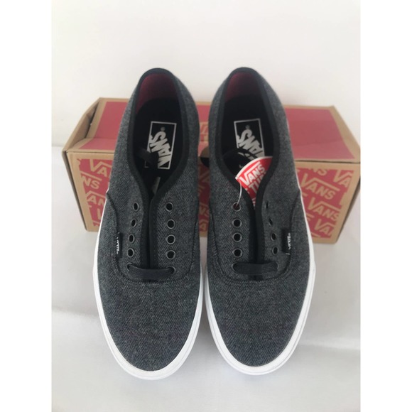 Vans skate shoes sneakers Grey Red pinstripe Men 6.5 Women 8 New in Box
